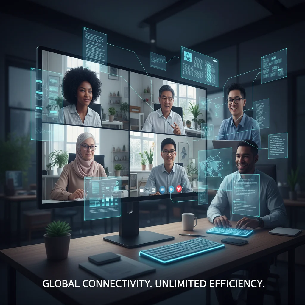 Remote teams collaborating digitally for enhanced efficiency