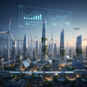 Navigating 2026 EPA Emissions Standards: A Comprehensive Guide Futuristic city with wind turbines and solar panels, representing new EPA emissions standards