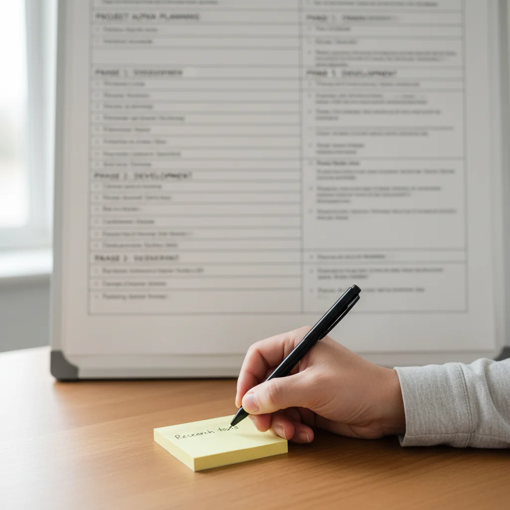 Breaking down large tasks into small steps