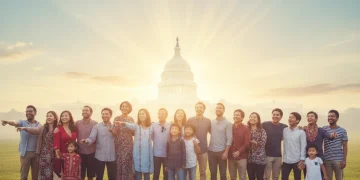 Diverse group anticipating US immigration policy changes 2026