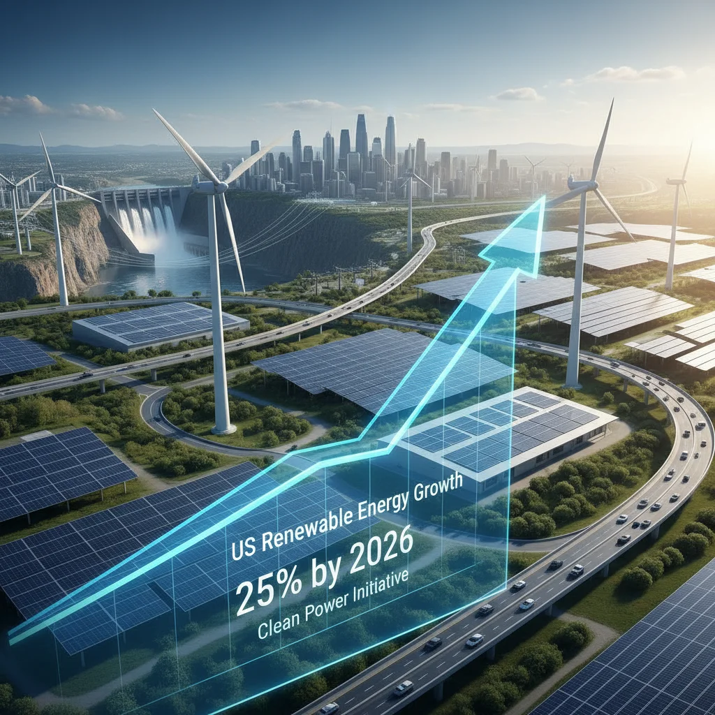 US Renewable Energy Growth: 25% of Power Generation by 2026