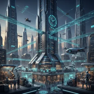 AI and Automation: Reshaping the 2026 Global Economy AI and automation transforming the global economy by 2026, futuristic city.