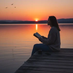 Reclaim Your Time: 7-Day Digital Detox Challenge for a Happier You Person enjoying sunset during digital detox
