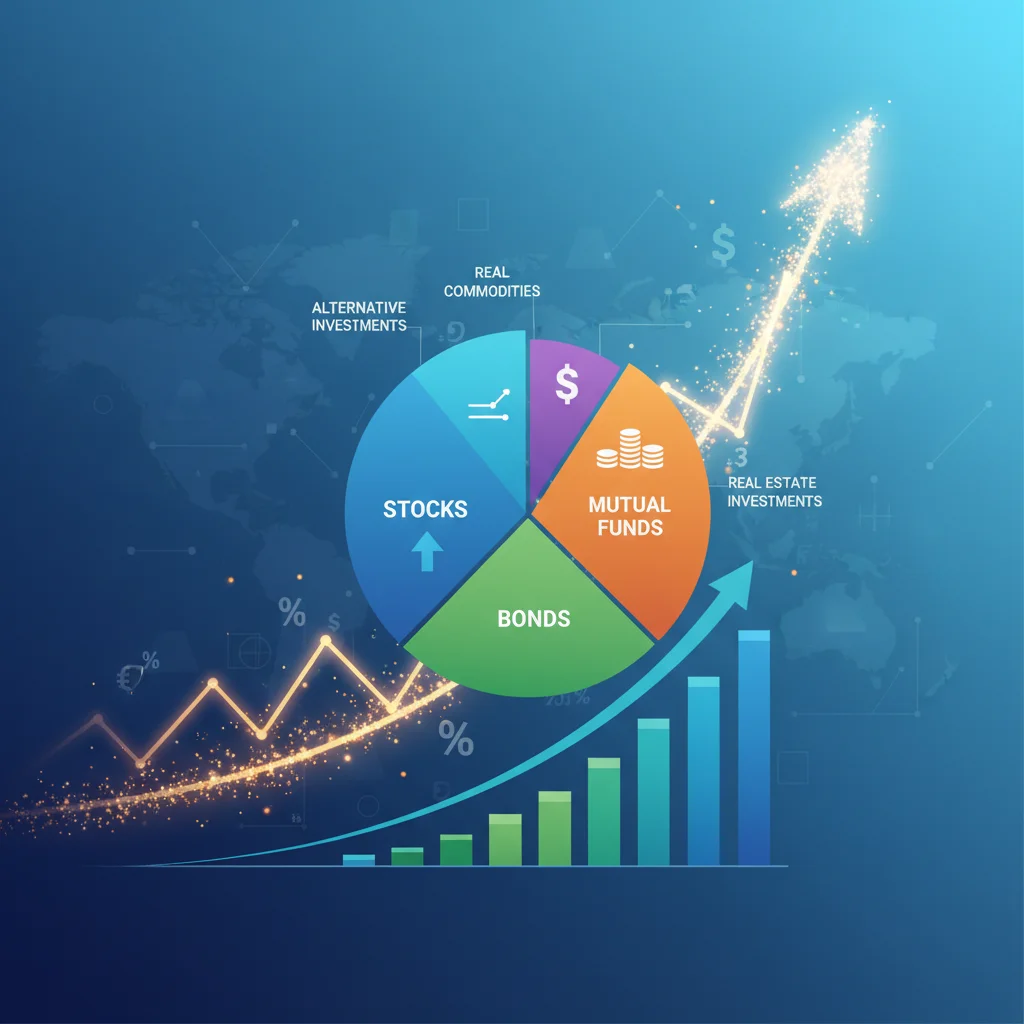 Diversified investment portfolio pie chart showing various asset allocations for a 401(k) plan.
