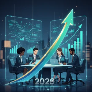 U.S. Labor Market Trends 2026: Analyzing the 4.0% Unemployment Forecast Diverse professionals collaborating in a modern office, representing the future U.S. labor market in 2026.