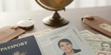 Open US passport with a globe in the background, symbolizing international travel readiness.