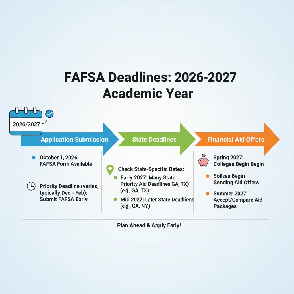 Important FAFSA deadlines and timeline for 2026-2027 academic year